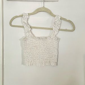 Nasty gal polka dot rubbed tank!